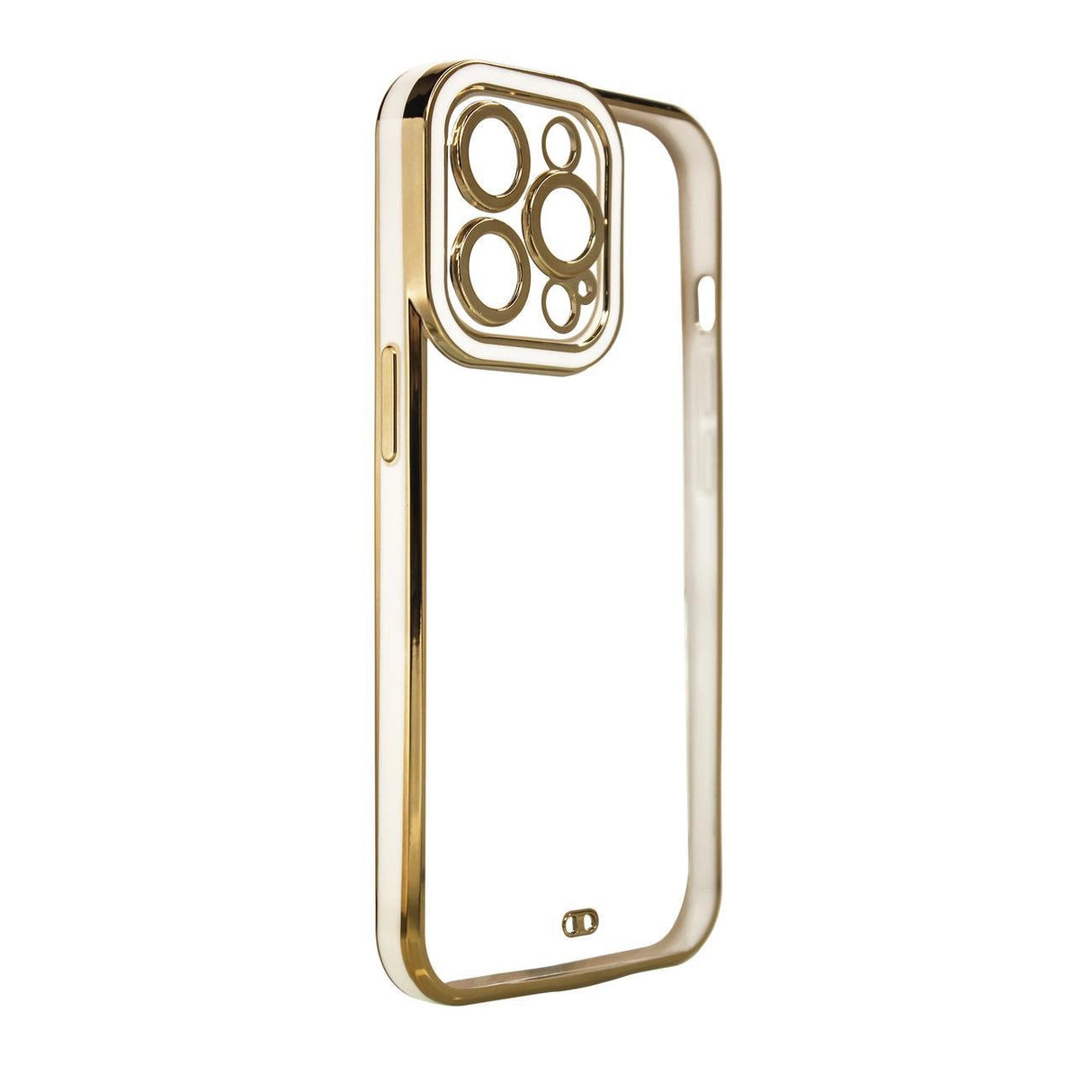 Fashion Case Case til Samsung Galaxy A12 5G Guldramme Gel Cover Hvid