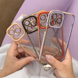 Fashion Case Case til Samsung Galaxy A12 5G Gold Frame Gel Cover Hvid