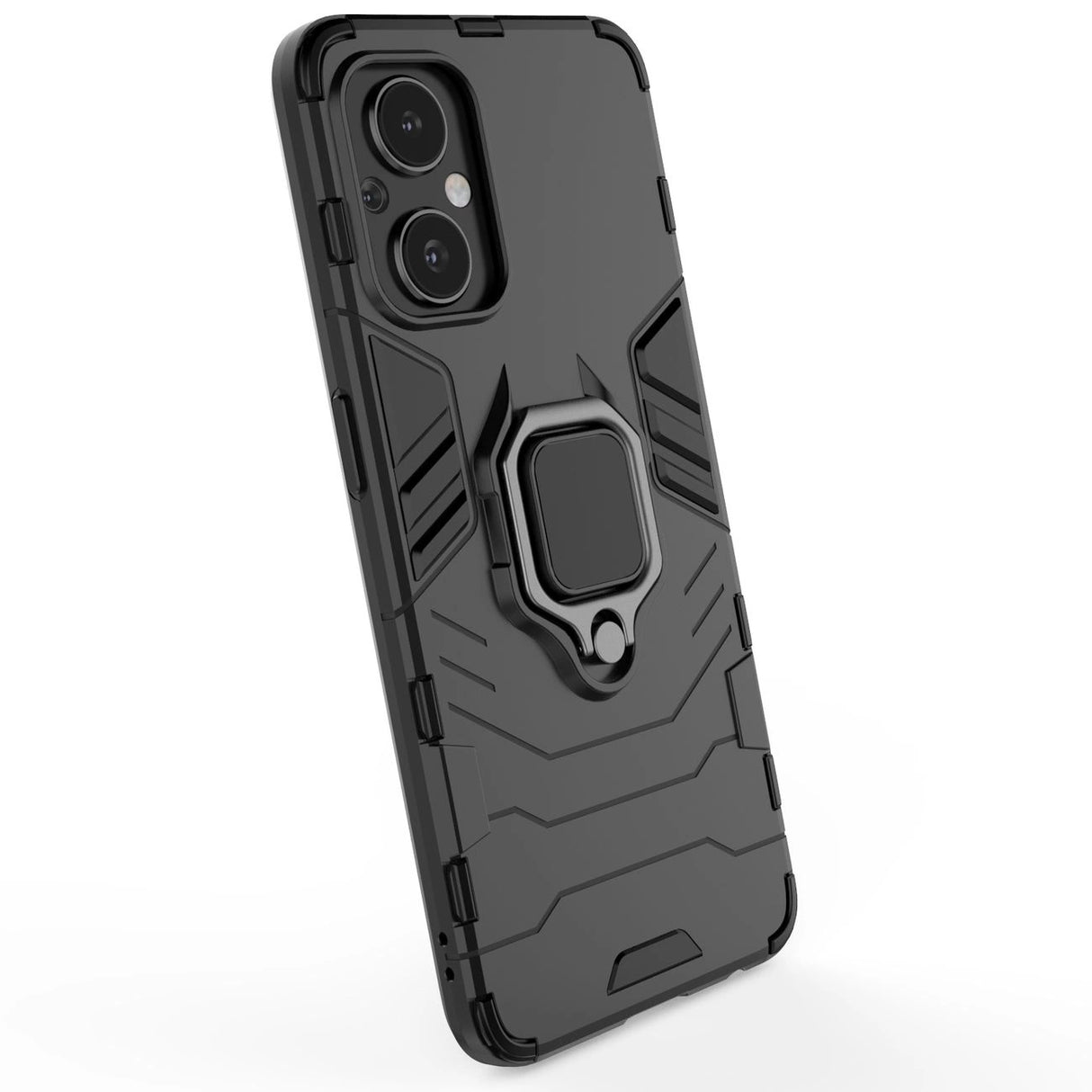 Ring Armor robust hybrid case cover + magnetisk holder til OnePlus Nord N20 5G sort