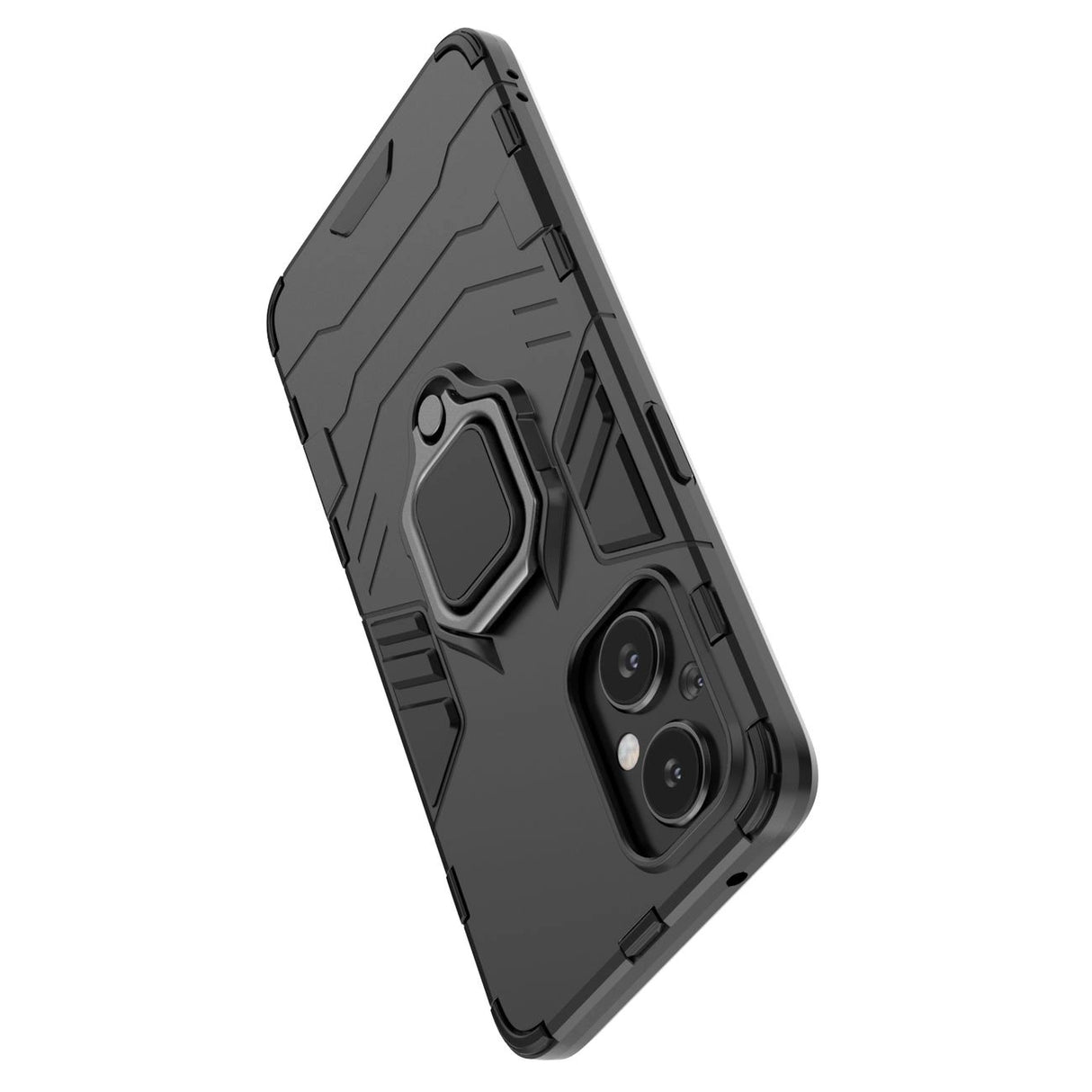 Ring Armor robust hybrid case cover + magnetisk holder til OnePlus Nord N20 5G sort