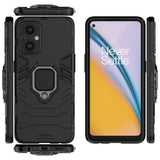 Ring Armor robust hybrid case cover + magnetisk holder til OnePlus Nord N20 5G sort
