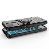Ring Armor robust hybrid case cover + magnetisk holder Realme Narzo 50A sort