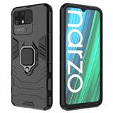 Ring Armor robust hybrid case cover + magnetisk holder Realme Narzo 50A sort