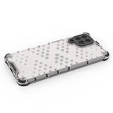 Honeycomb case pansret cover med en gel ramme til Samsung Galaxy M53 5G gennemsigtig