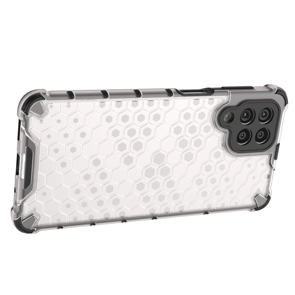 Honeycomb case pansret cover med en gel ramme til Samsung Galaxy M53 5G gennemsigtig