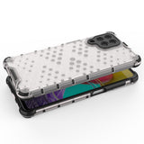 Honeycomb case pansret cover med en gel ramme til Samsung Galaxy M53 5G gennemsigtig
