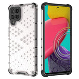 Honeycomb case pansret cover med en gel ramme til Samsung Galaxy M53 5G sort
