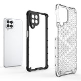 Honeycomb case pansret cover med en gel ramme til Samsung Galaxy M53 5G sort
