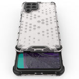 Honeycomb case pansret cover med en gel ramme til Samsung Galaxy M53 5G sort