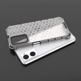 Honeycomb case pansret cover med gel ramme Oppo A76 / Oppo A36 / Realme 9i gennemsigtig