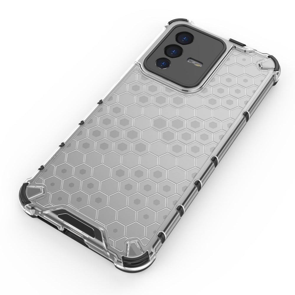 Honeycomb case pansret cover med en gel ramme Vivo V23 5G sort
