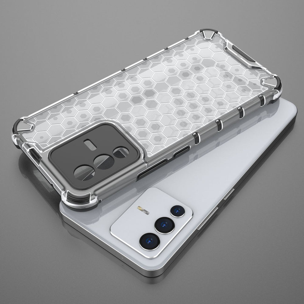 Honeycomb case pansret cover med en gel ramme Vivo V23 5G sort