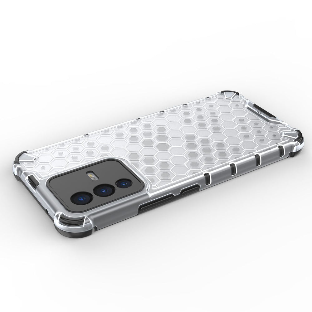 Honeycomb case pansret cover med en gel ramme Vivo V23 5G sort