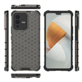 Honeycomb case pansret cover med en gel ramme Vivo V23 5G sort
