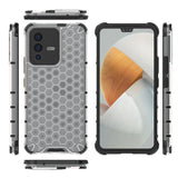 Honeycomb case pansret cover med en gel ramme til Vivo V23 5G gennemsigtig