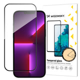 Wozinsky super holdbar Full Glue hærdet glas fuld skærm med ramme Case Friendly iPhone 14 Pro sort