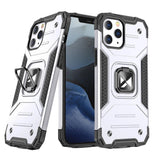 Wozinsky Ring Armor case til iPhone 14 Pro pansret cover magnetisk holder ring sølv