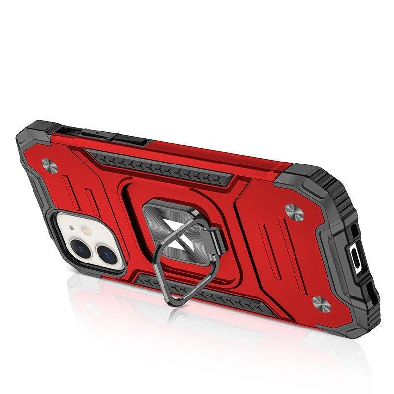 Wozinsky Ring Armor case til iPhone 14 Plus pansret cover magnetisk holder ring rød