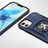Wozinsky Ring Armor case til iPhone 14 Plus pansret cover magnetisk holder ring blå