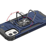 Wozinsky Ring Armor case til iPhone 14 Plus pansret cover magnetisk holder ring blå
