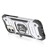 Wozinsky Ring Armor case til iPhone 14 pansret cover magnetisk holder ring sølv