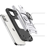 Wozinsky Ring Armor case til iPhone 14 pansret cover magnetisk holder ring sølv