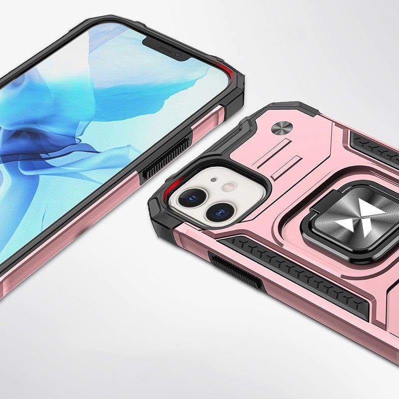 Wozinsky Ring Armor iPhone 14 case pansret cover magnetisk holder ring guld