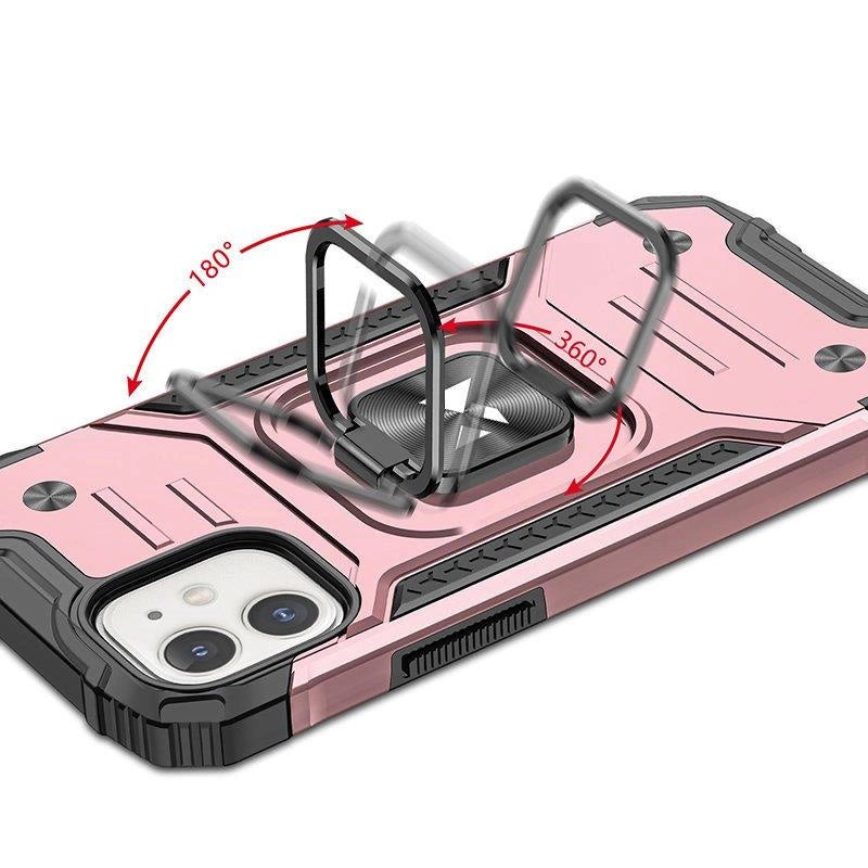 Wozinsky Ring Armor case til iPhone 14 pansret dække magnetisk holder guldring