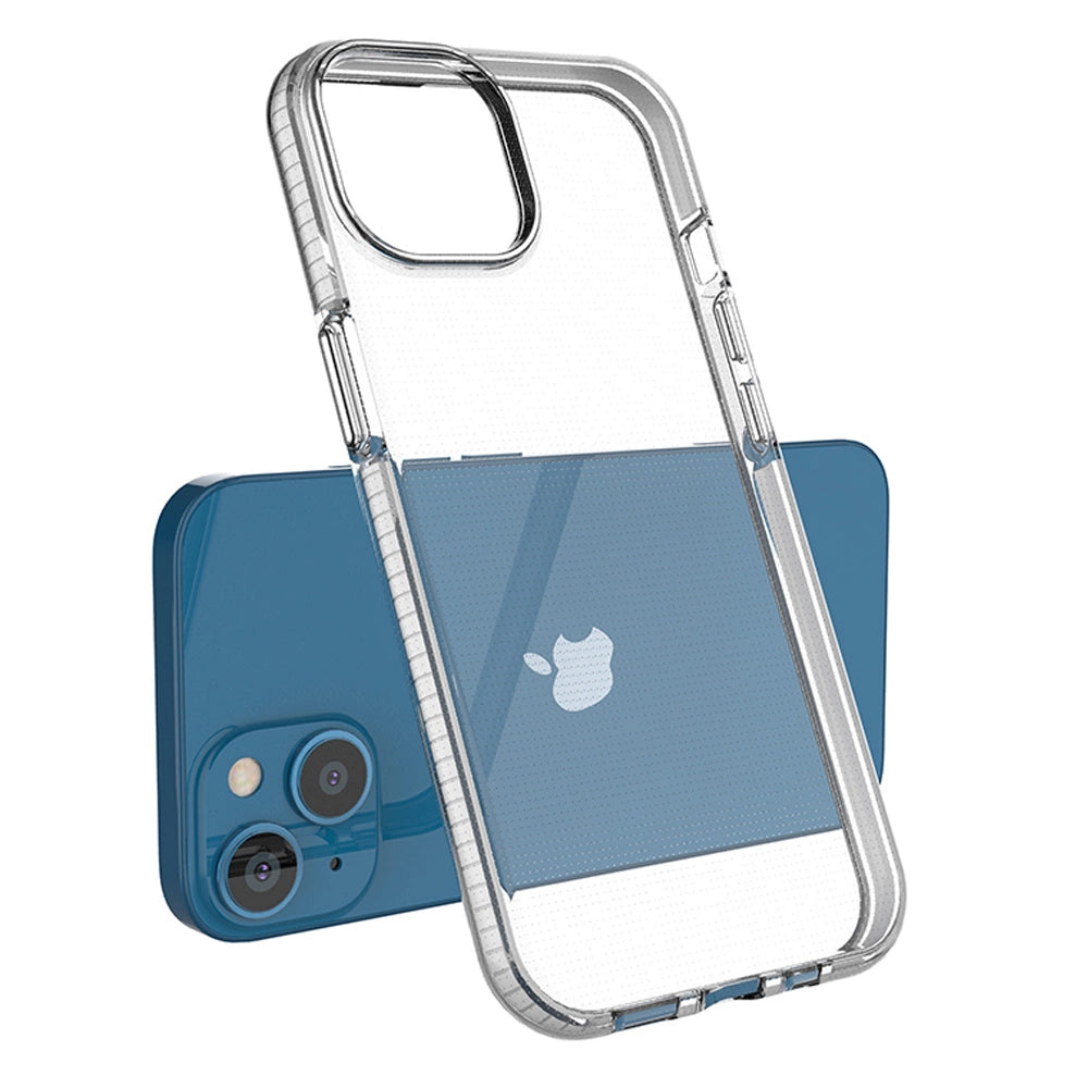 Spring Case for iPhone 14 silikone sag med en ramme sort