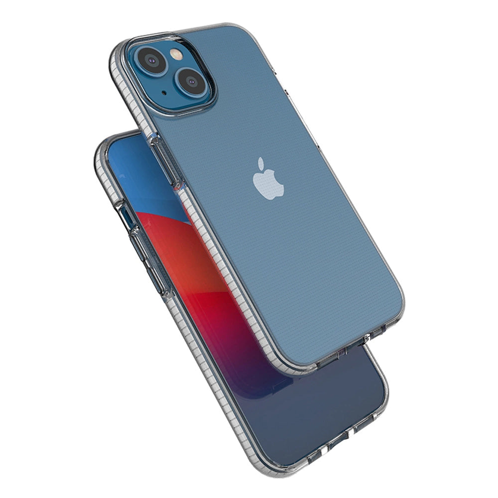 Spring Case for iPhone 14 silikone sag med en ramme sort