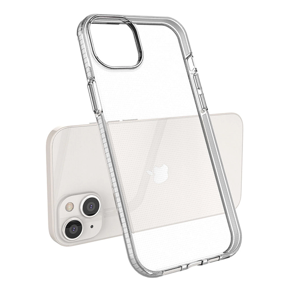 Spring Case til iPhone 14 Plus silikonhylster med en sort ramme