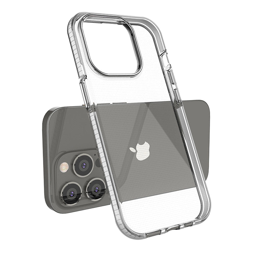 Spring Case til iPhone 14 Pro silikonhylster med en sort ramme
