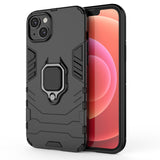 Ring Armor case til iPhone 14 Plus pansret cover magnetisk holder ring sort