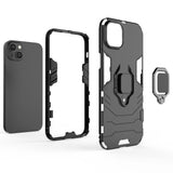 Ring Armor case til iPhone 14 Plus pansret dæksel magnetisk holder ring sort