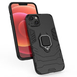 Ring Armor case til iPhone 14 Plus pansret cover magnetisk holder ring sort
