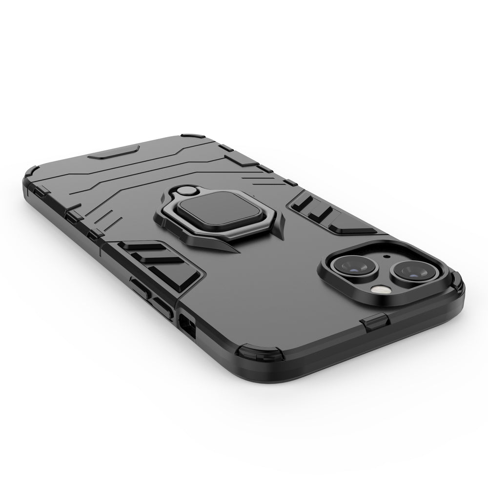 Ring Armor Case for iPhone 14 Pro pansret cover magnetisk holder ring sort