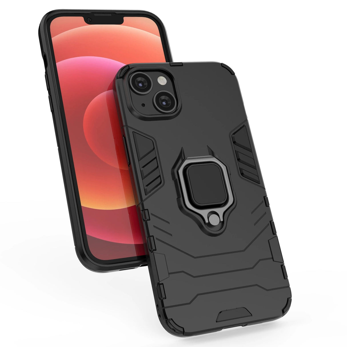 Ring Armor case til iPhone 14 Pro Max pansret cover magnetisk holder ring sort