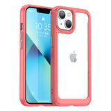 Outer Space Case iPhone 14 hardcover med en gel ramme rød