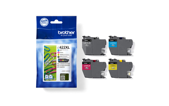 Brother LC422XLVALDR blækpatron 4 stk Original Højt (XL) udbytte Sort, Blå, Magenta, Gul