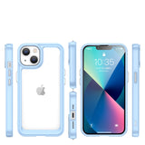 Outer Space Case iPhone 14 Plus Hardcover med gel ramme blå