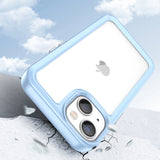 Outer Space Case iPhone 14 Plus Hardcover med gel ramme blå