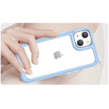 Outer Space Case iPhone 14 Plus Hardcover med gel ramme blå