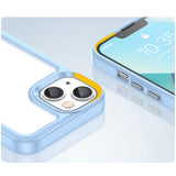 Outer Space Case iPhone 14 Plus Hardcover med gel ramme blå