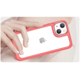 Outer Space Case iPhone 14 Plus hardcover med en gel ramme rød