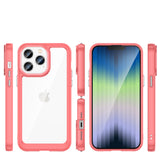 Outer Space Case iPhone 14 Pro Max hardcover med en gel ramme rød