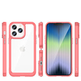 Outer Space Case iPhone 14 Pro Max hardcover med en gel ramme rød