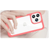 Outer Space Case iPhone 14 Pro Max hardcover med en gel ramme rød