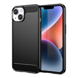 Carbon Case iPhone 14 case fleksibelt gel bagsæde sort