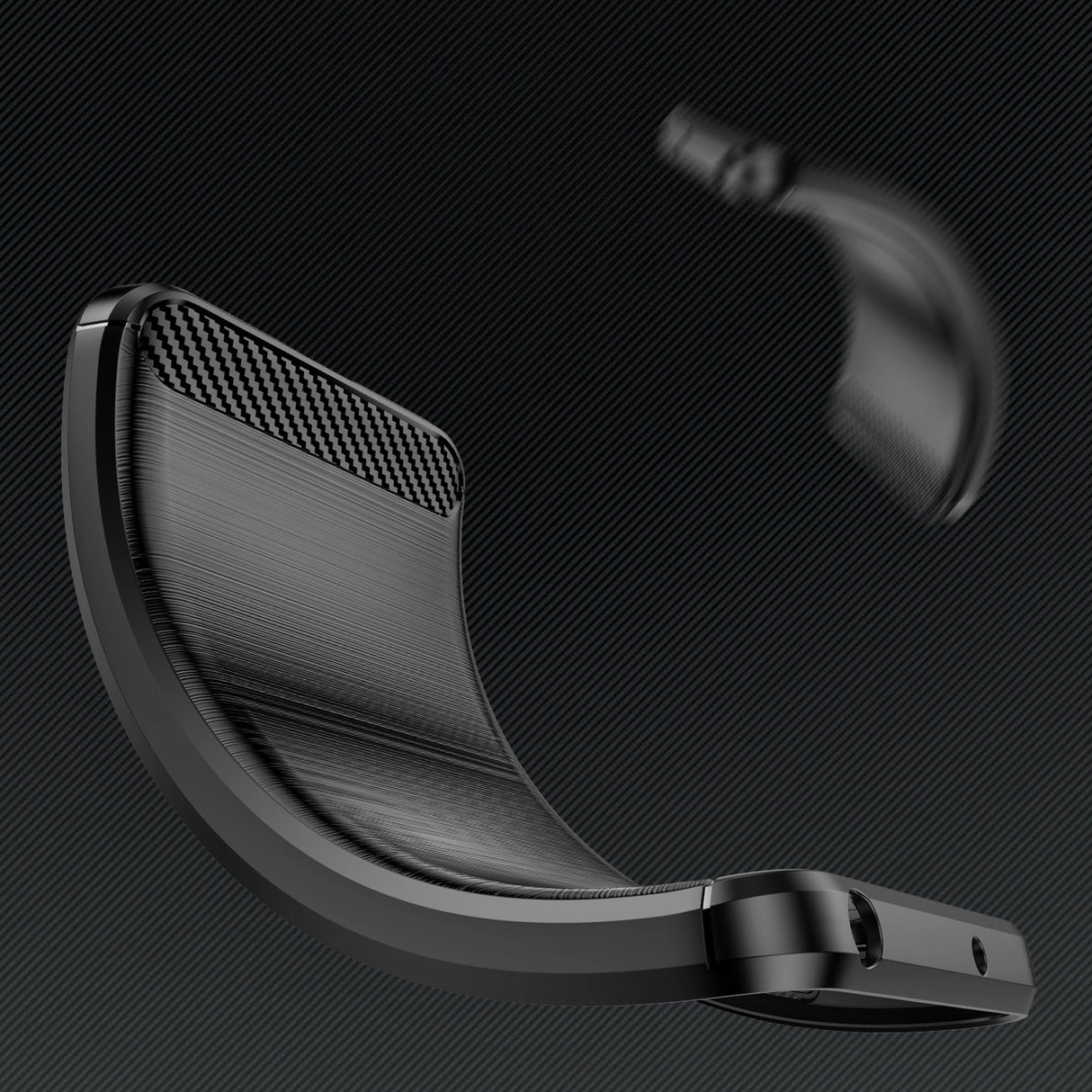Carbon Case iPhone 14 case fleksibelt gel bagsæde sort
