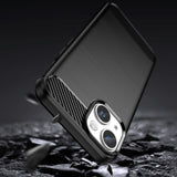 Carbon Case iPhone 14 case fleksibelt gel bagsæde sort